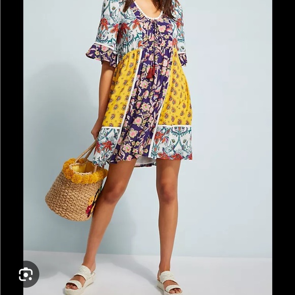 Floral Patchwork Women's Top - Picture 2 of 4